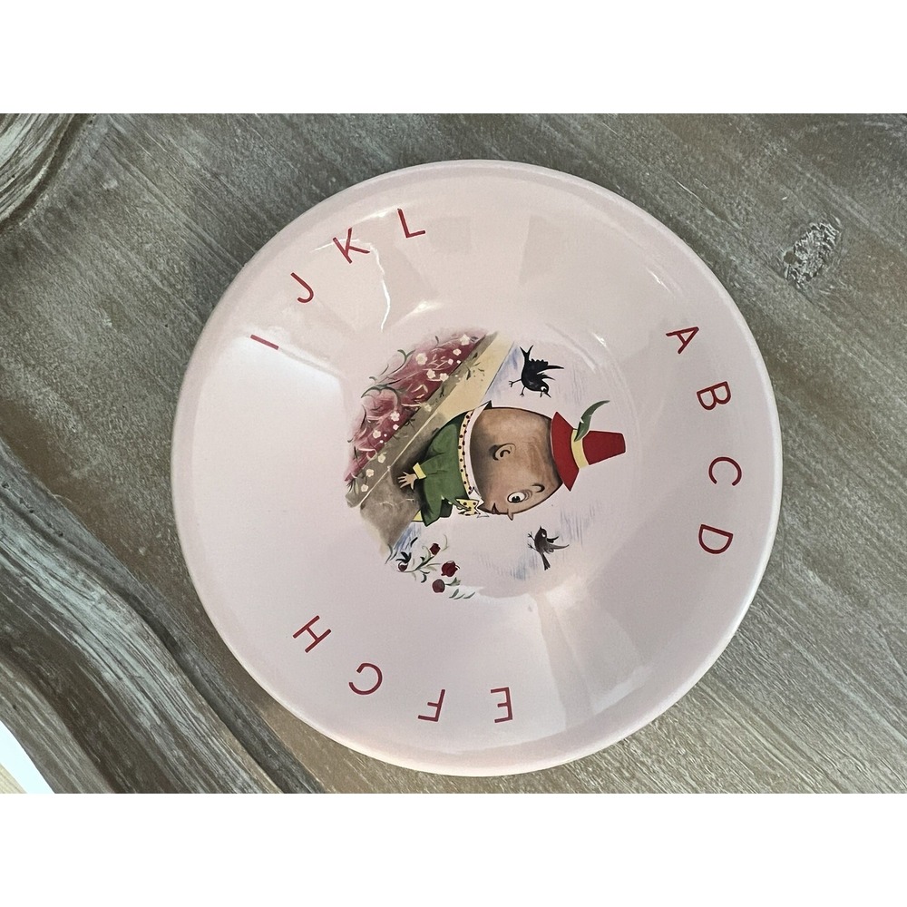 Vtg James Kent Old Foley England Nursery Rhyme Cup Bowl Plate Set Pink Alphabet - Picture 3 of 11
